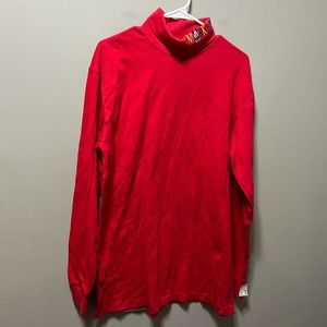 Mickey & Co Vintage red embroidered‎ turtleneck size Medium